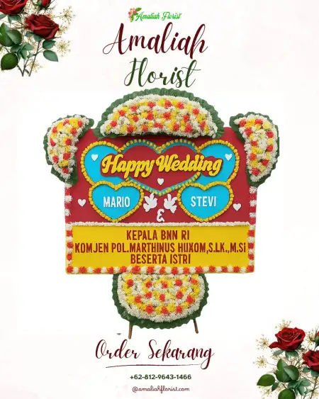 Papan Bunga Pernikahan Semidang Alas Maras